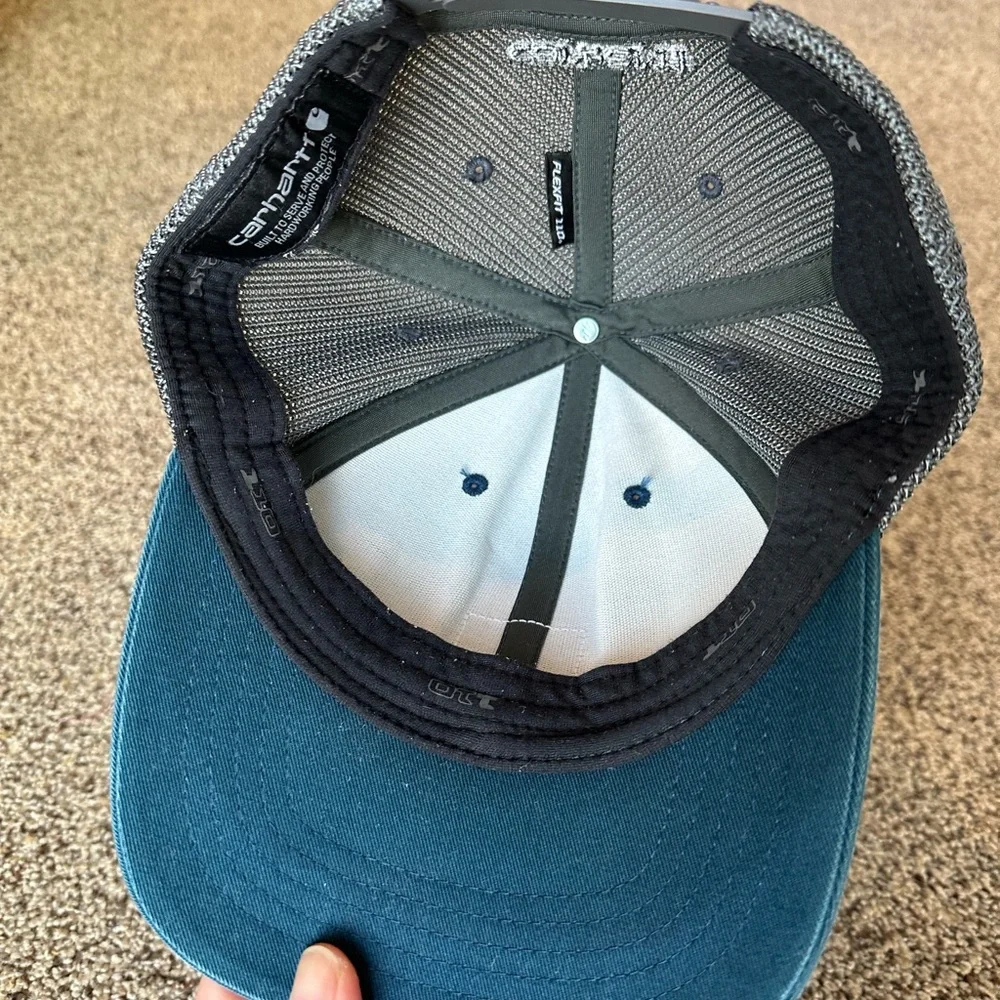 Carhartt Canvas Meshback Adjustable Snapback Trucker Cap Hat Dark Blue